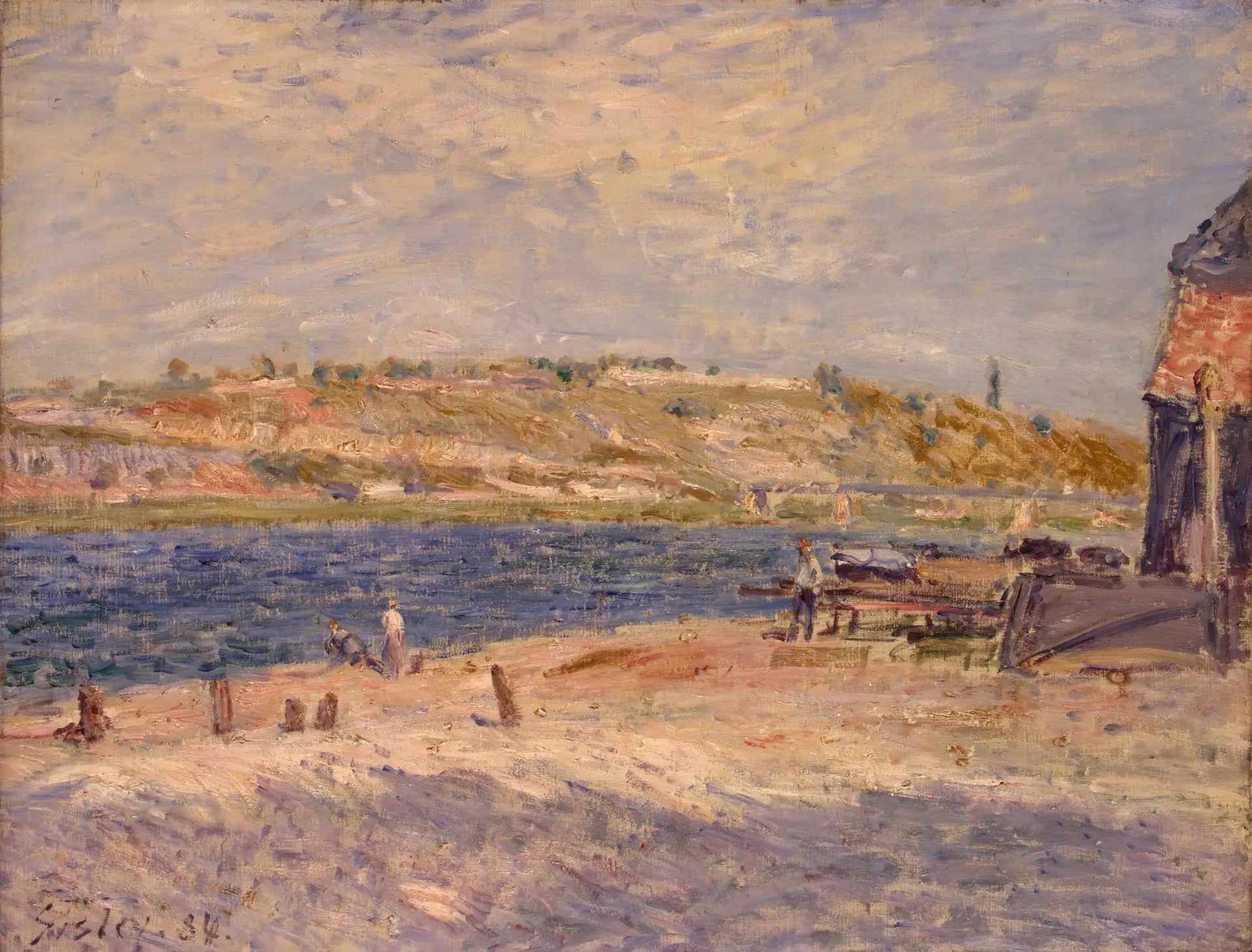 Reproduction du tableau « Bord du Loing à Saint-Mammès - Alfred Sisley » par Alpha Reproduction en peinture à l’huile