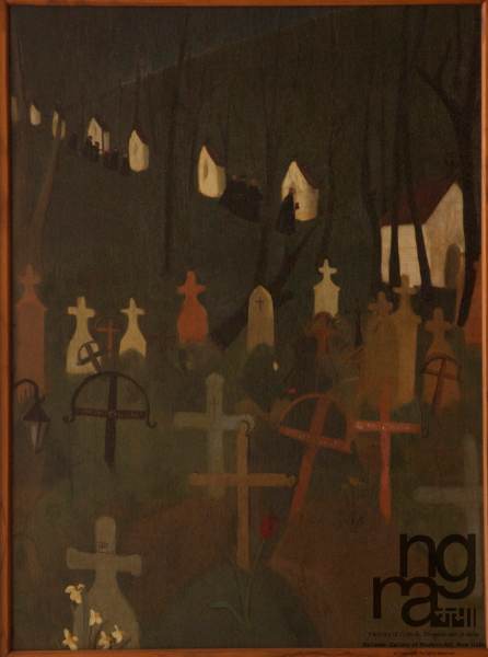 Le Cimetière joyeux, Amrita Sher-Gil, 1939, huile sur toile