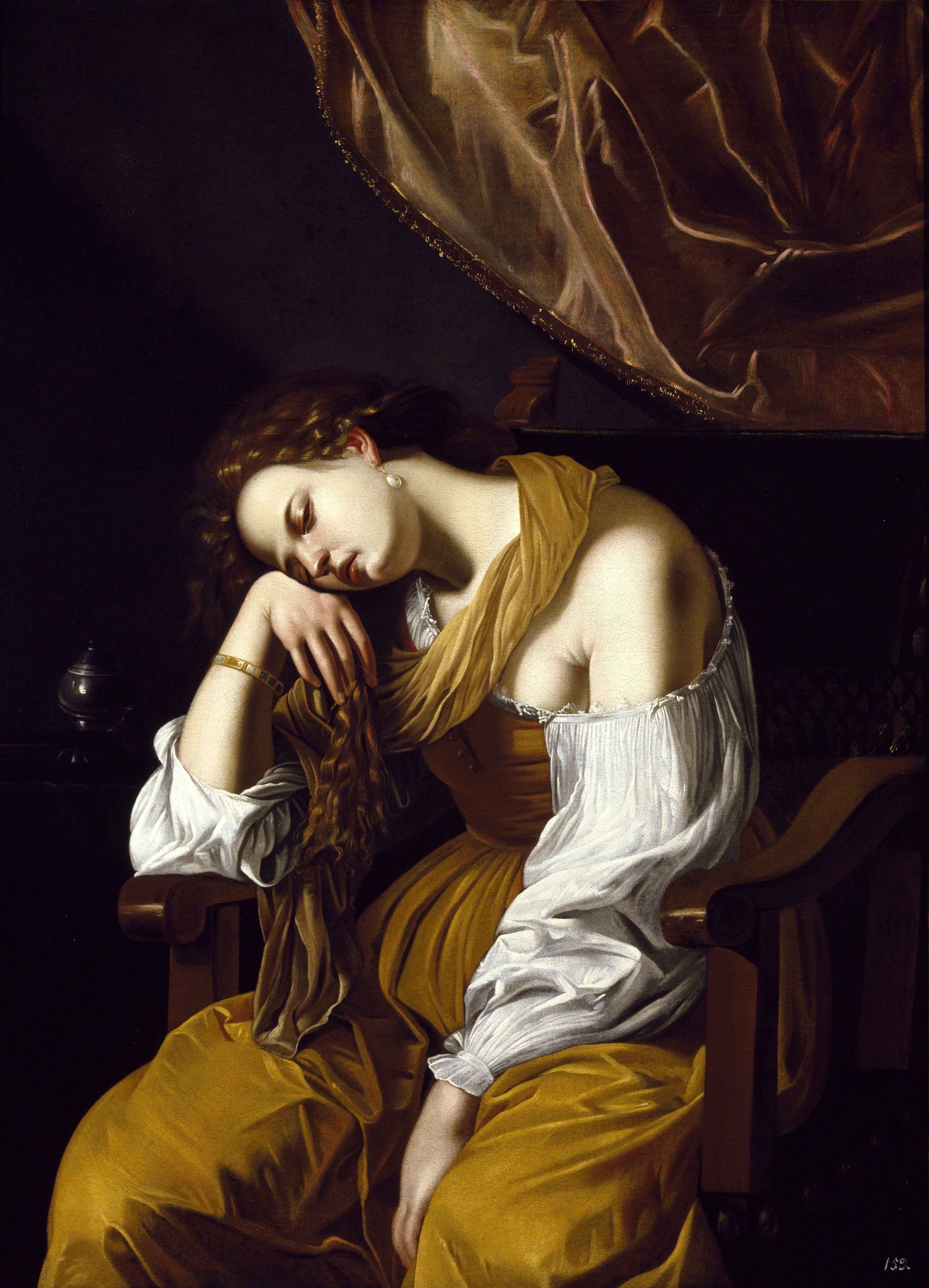 Marie-Madeleine en mélancolie - Artemisia Gentileschi