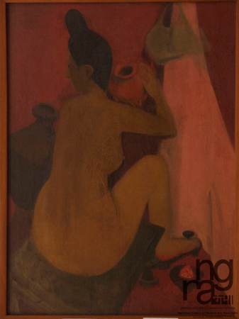 Femme au bain, Amrita Sher-Gil, 1940, huile sur toile