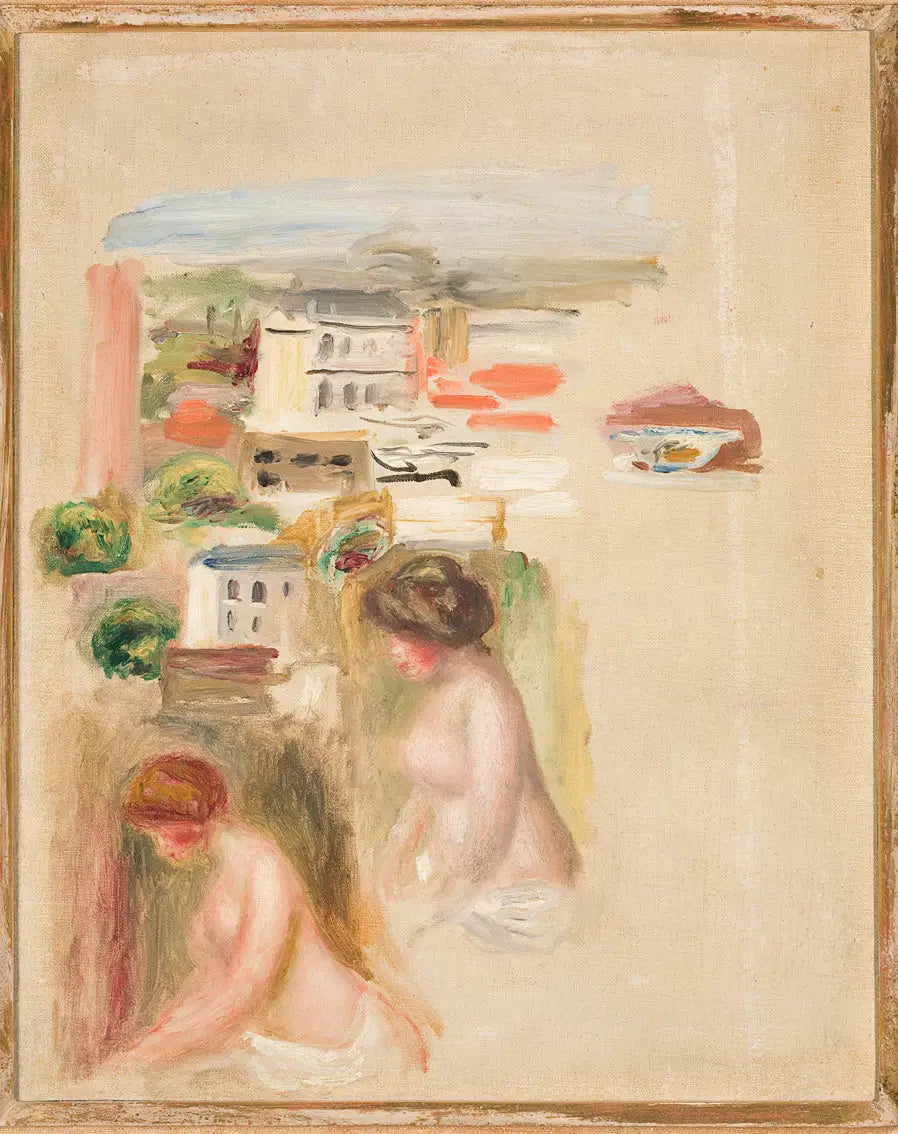 Reproduction du tableau « Études de paysages et nus. - Pierre-Auguste Renoir » par Alpha Reproduction en peinture à l’huile