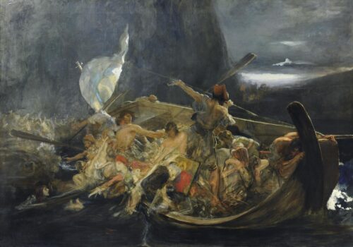 Après la destruction de Psara, Nikolaos Gyzis, ca 1896-1898, Oil on canvas