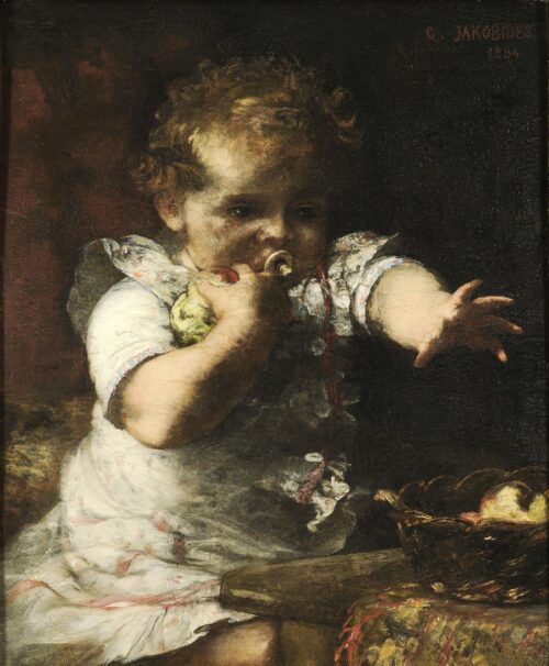 Le Gourmand, Georgios Iakovidis, 1884, Oil on panel