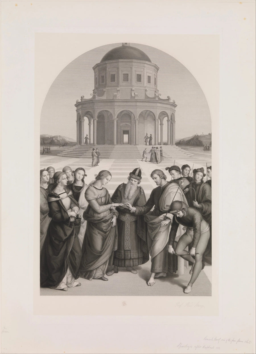 Le Mariage de la Vierge - Raphaël Sanzio - Réproduction huile sur toile