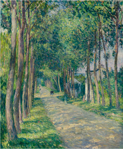 AGGANCIO DI UN CAVALLO SU UNA STRADA SOLEGGIATA - Henri Lebasque
