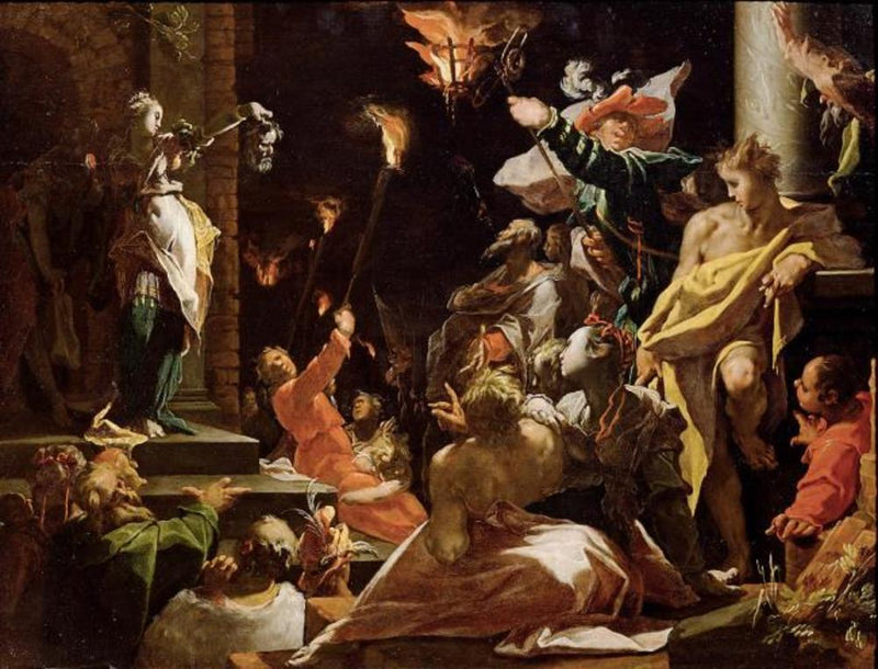 Judith montre la tête d'Holopherne au peuple (Judith 19) - Abraham Bloemaert
