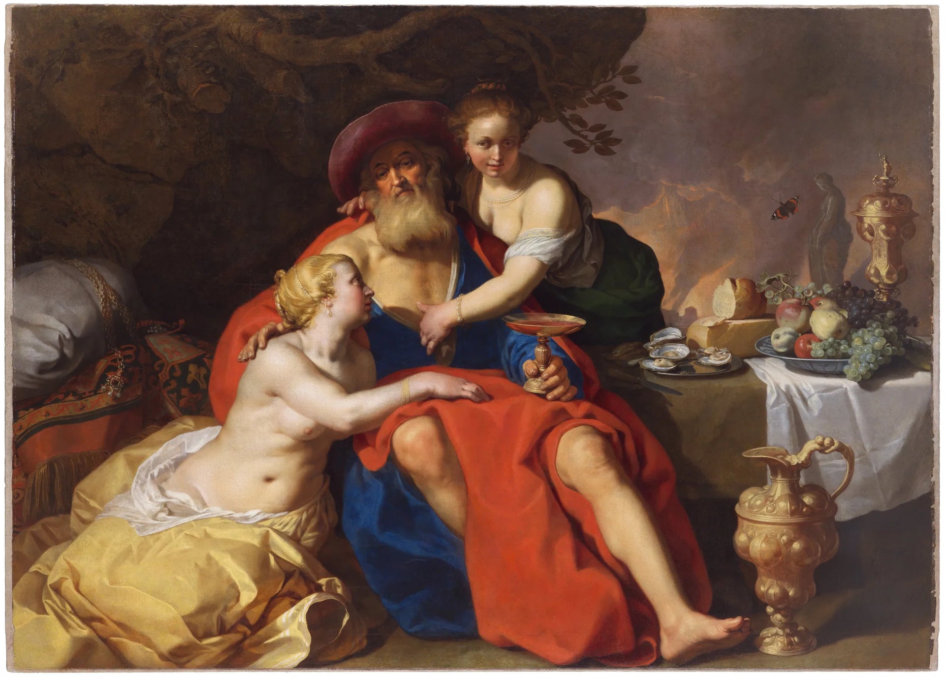 Lot et ses filles - Abraham Bloemaert image 1 reproduction artisanale de tableau