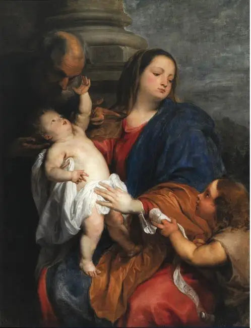 La Sacra Famiglia con san Giovanni Battista bambino - Antoine van Dyck