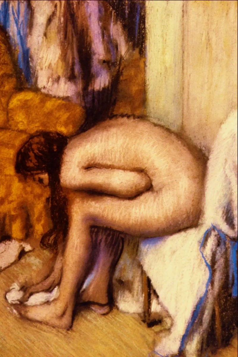 Donna alla toeletta che asciuga il piede sinistro - Edgar Degas