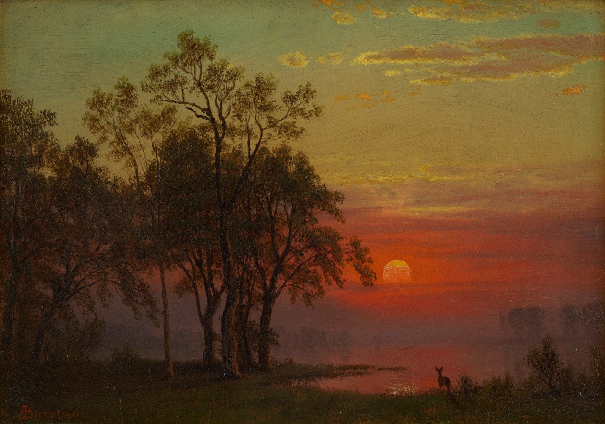 Lueur du soir - Albert Bierstadt