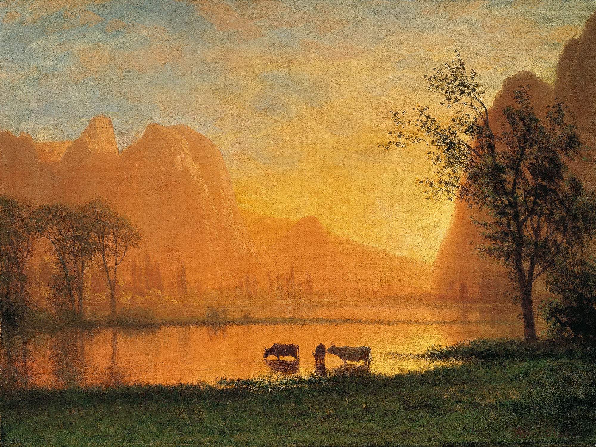 Coucher de soleil à Yosemite - Albert Bierstadt