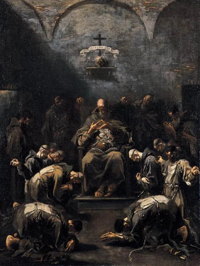 Prière des moines pénitents - Alessandro Magnasco image 1 reproduction artisanale de tableau