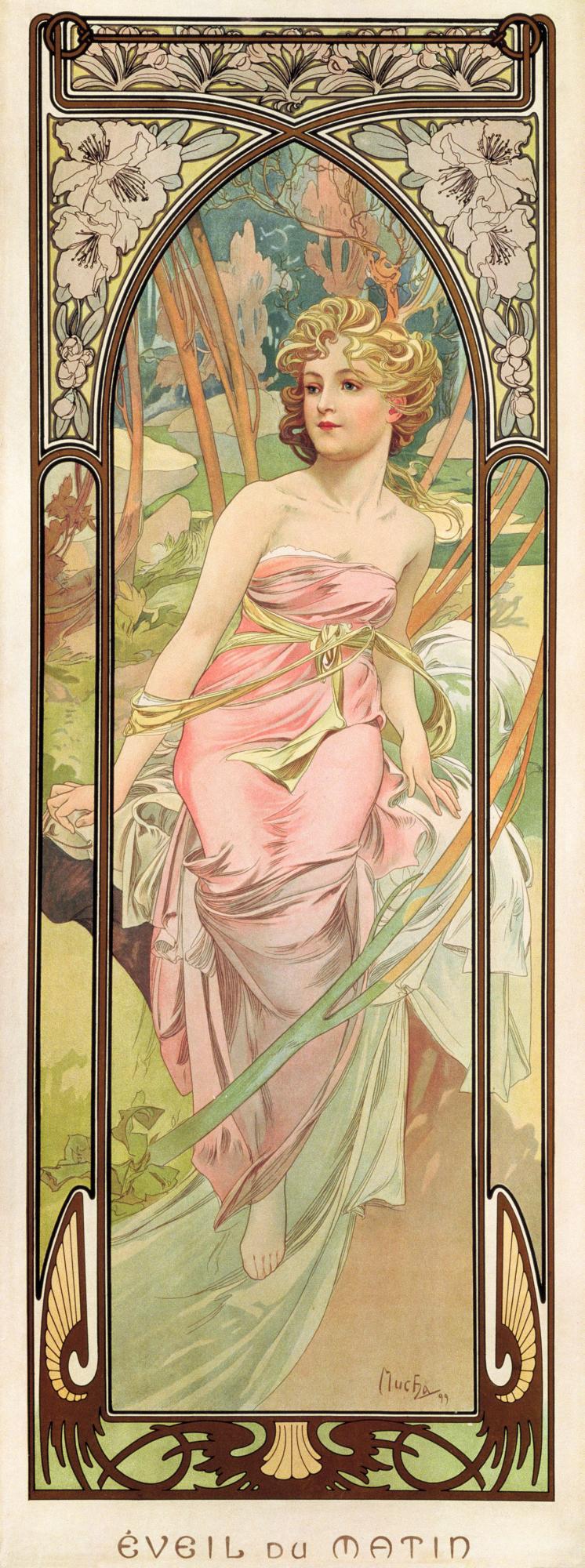 Les Heures du jour : l’Éveil du matin — Alphonse Mucha