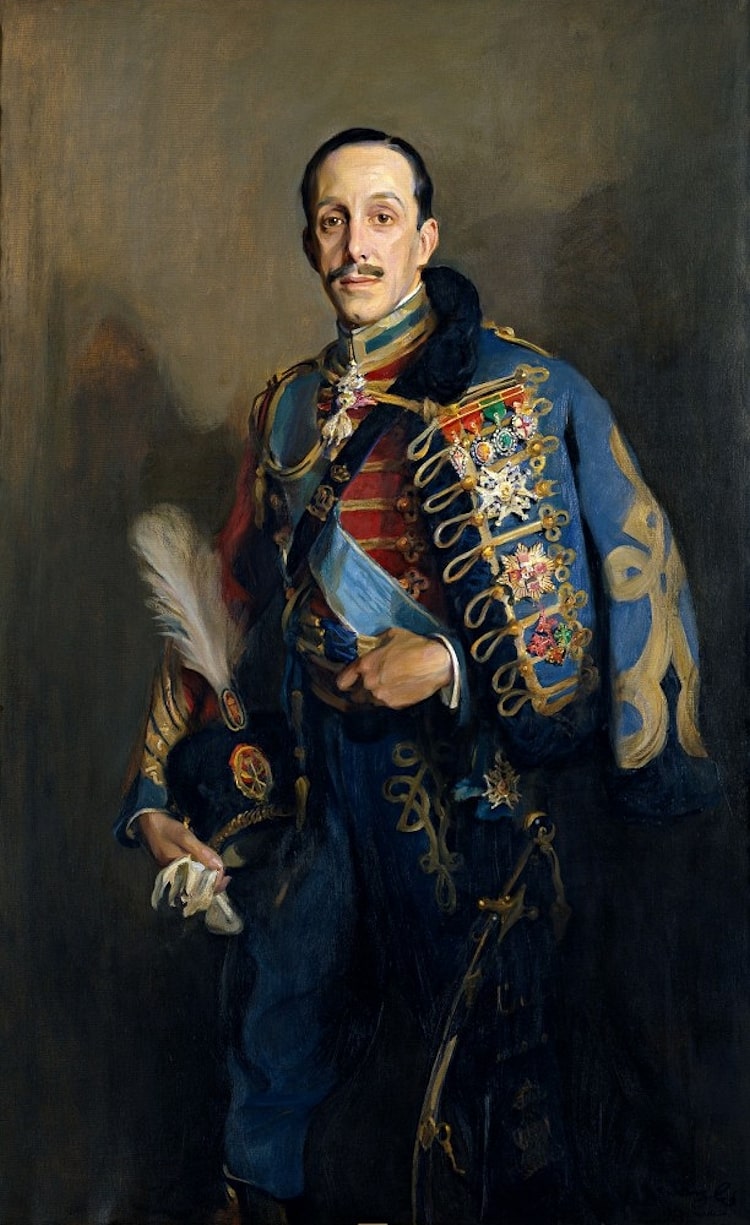 Alphonse XIII en uniforme de hussard - Philip de László