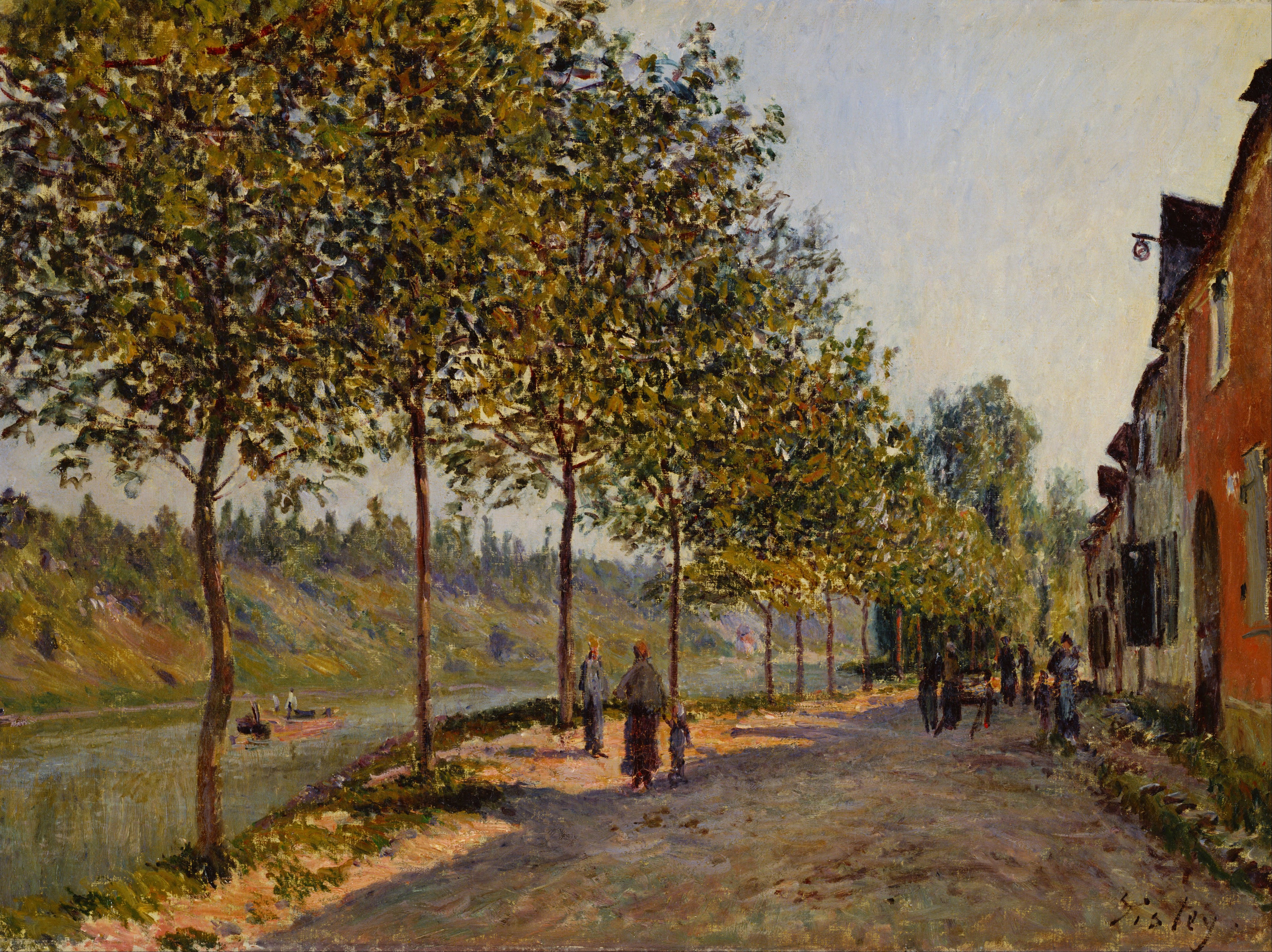 Reproduction du tableau « Saint-Mammès et les coteaux de la Celle, matin de juin - Alfred Sisley » par Alpha Reproduction en peinture à l’huile
