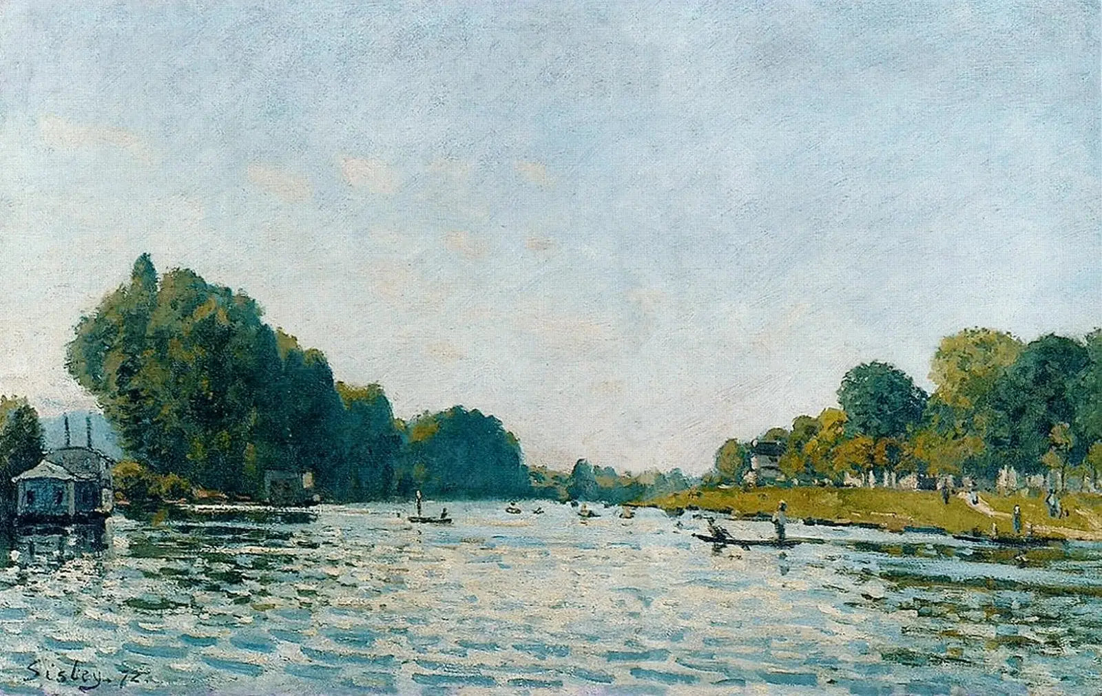 Reproduction du tableau « La Seine à Bougival - Alfred Sisley » par Alpha Reproduction en peinture à l’huile