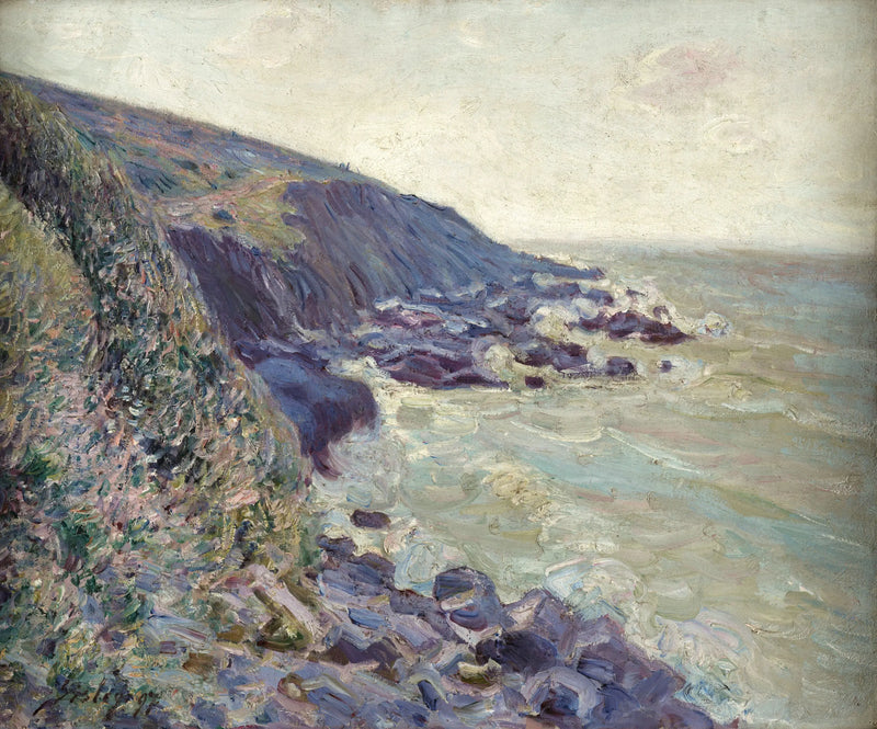 Colpo di vento da sud-ovest sulla baia di Langland, effetto del mattino - Alfred Sisley
