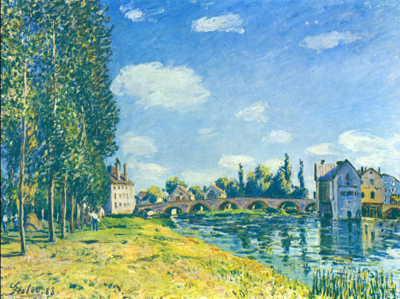 Ponte e Mulino di Moret in estate - Alfred Sisley