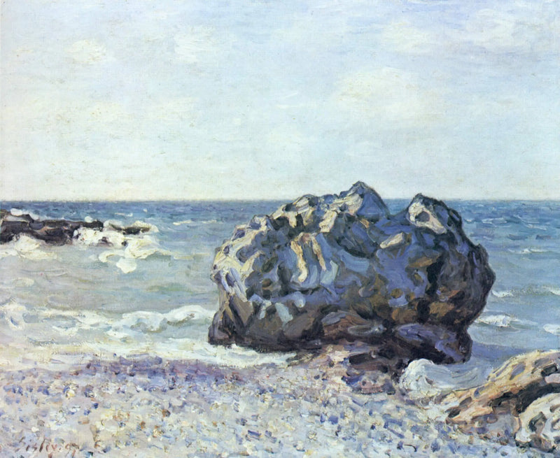 La Baia di Langland, Storr's Rock, Mattina - Alfred Sisley