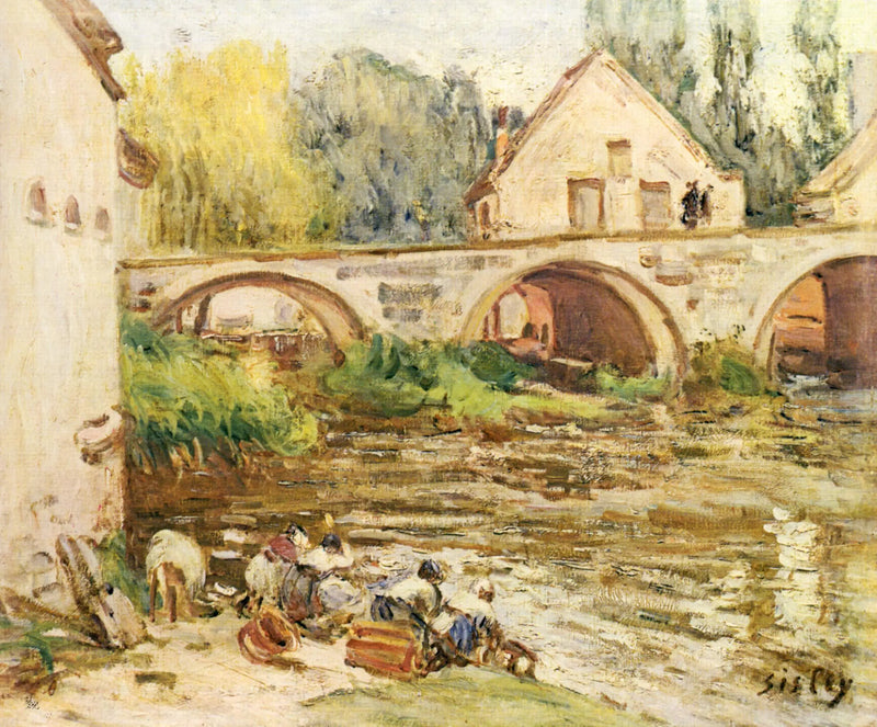 Lavandaie a Moret - Alfred Sisley
