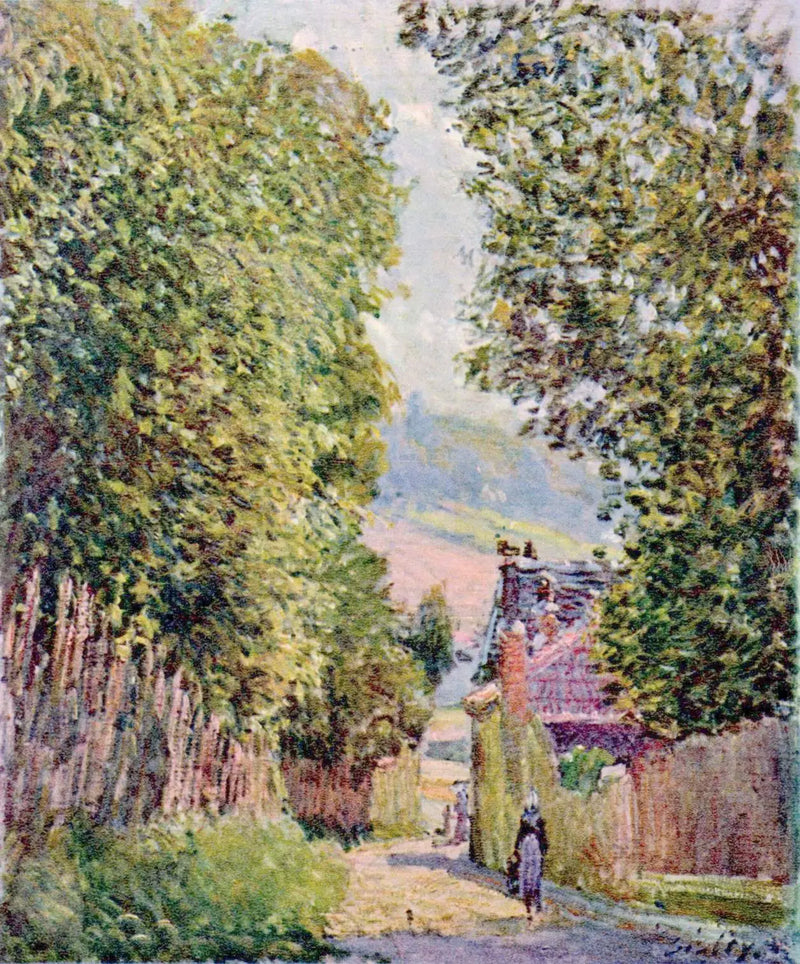 Una strada a Louveciennes - Alfred Sisley