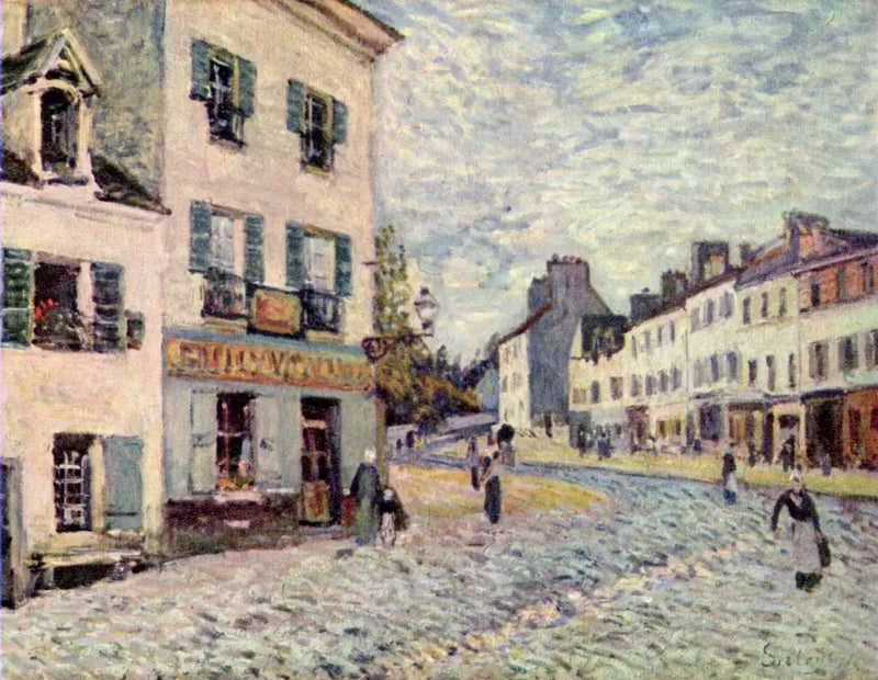 Una strada a Marly - Alfred Sisley
