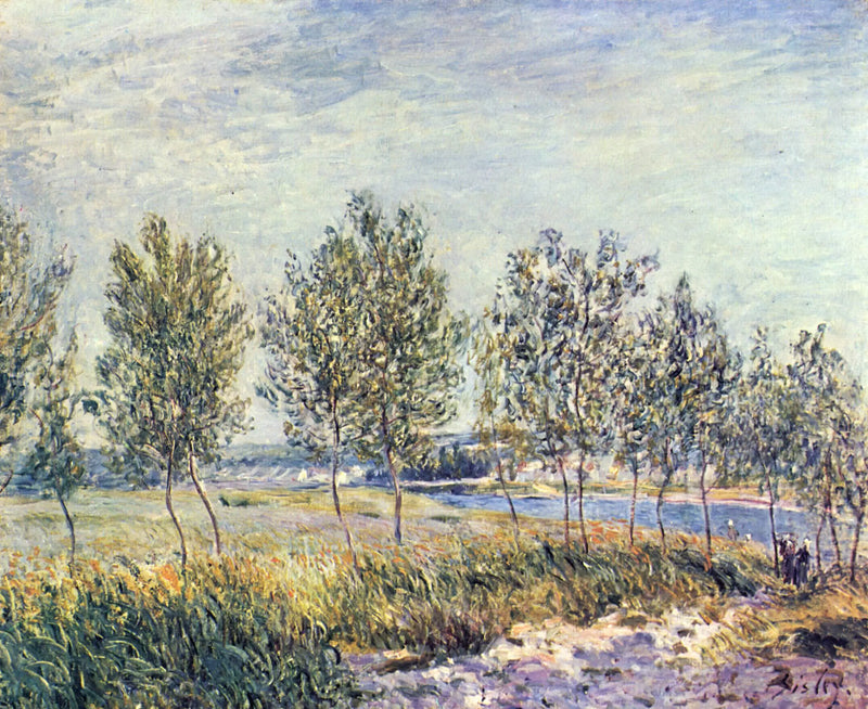 Pioppi lungo un fiume - Alfred Sisley