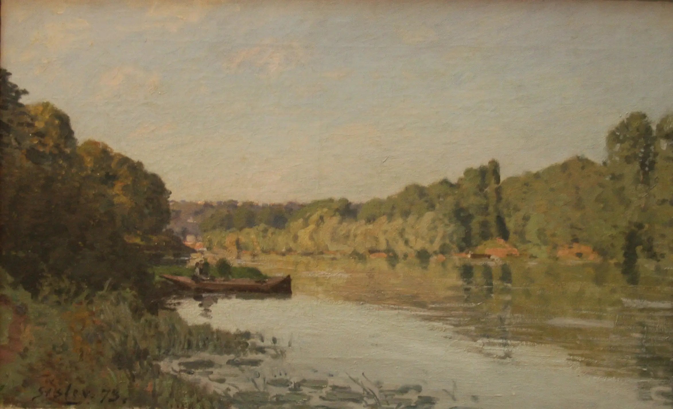 Reproduction du tableau « La Seine à Bougival, effet d'automne - Alfred Sisley » par Alpha Reproduction en peinture à l’huile