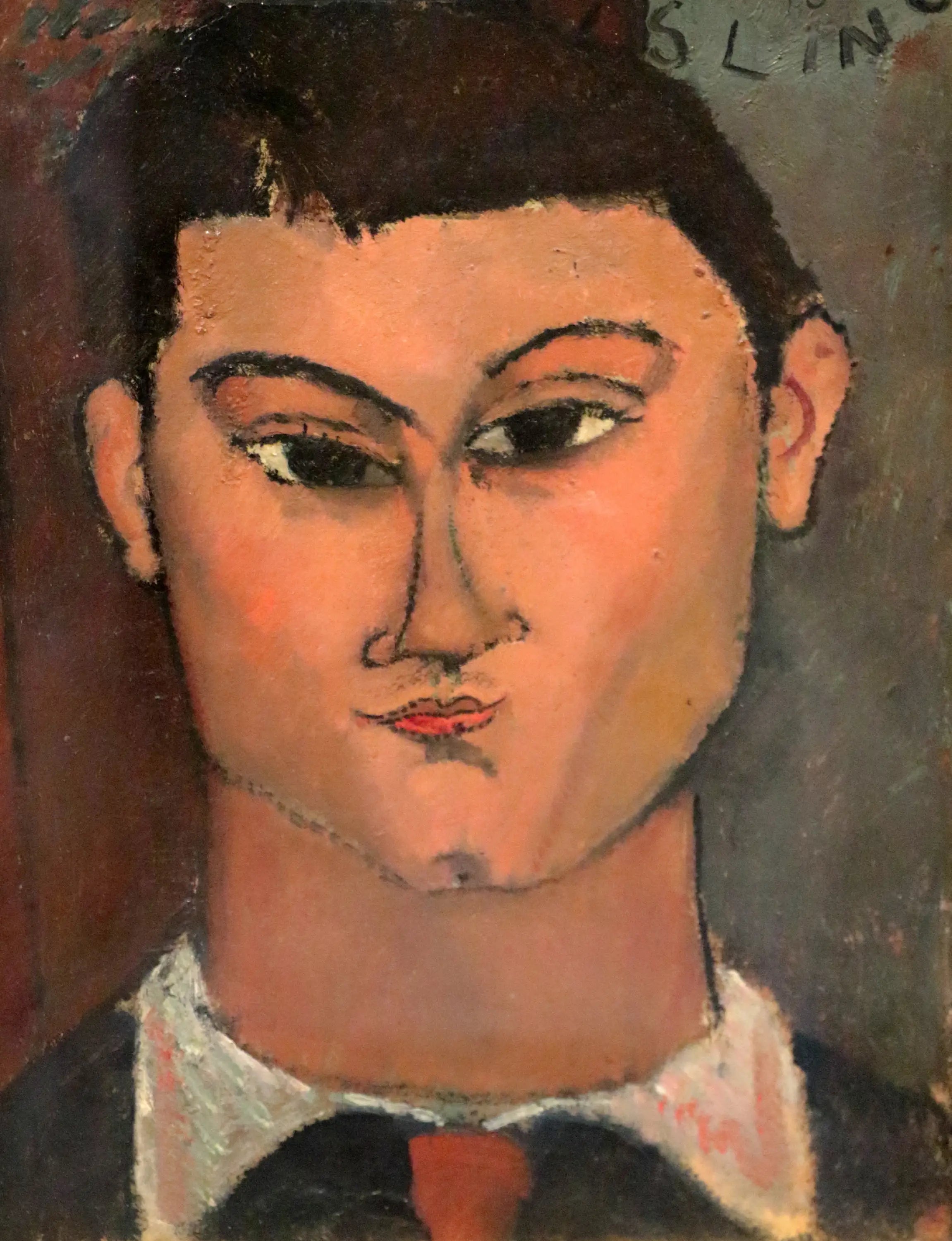 Reproduction du tableau « Portrait de Moïse Kisling - Amedeo Modigliani » par Alpha Reproduction en peinture à l’huile
