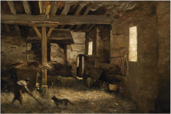 Intérieur de bergerie - Jean-Baptiste Camille Corot