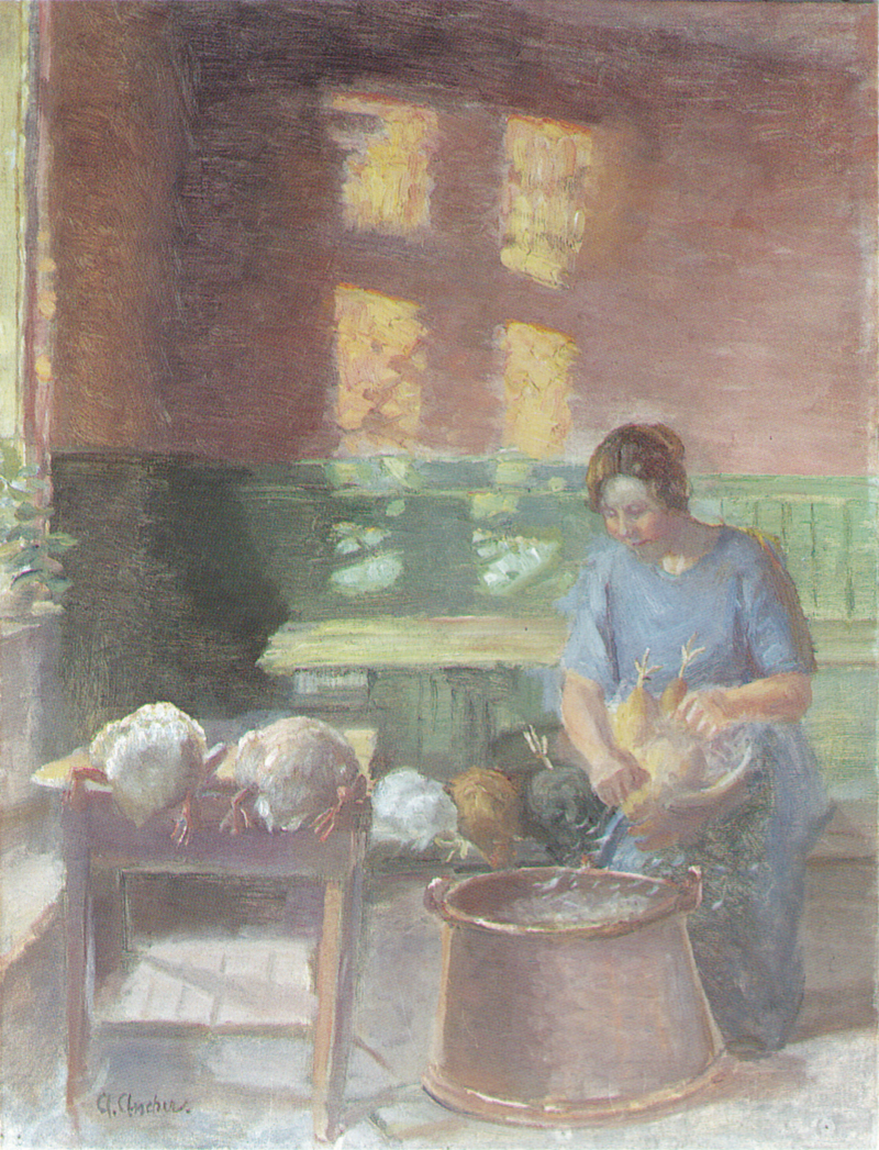 Le galline vengono spennate - Anna Ancher