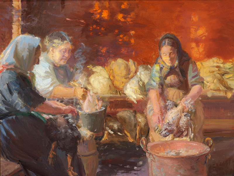 Spennare i polli. - Anna Ancher