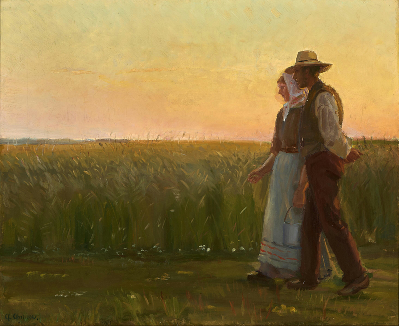 Un ragazzo e una ragazza. - Anna Ancher