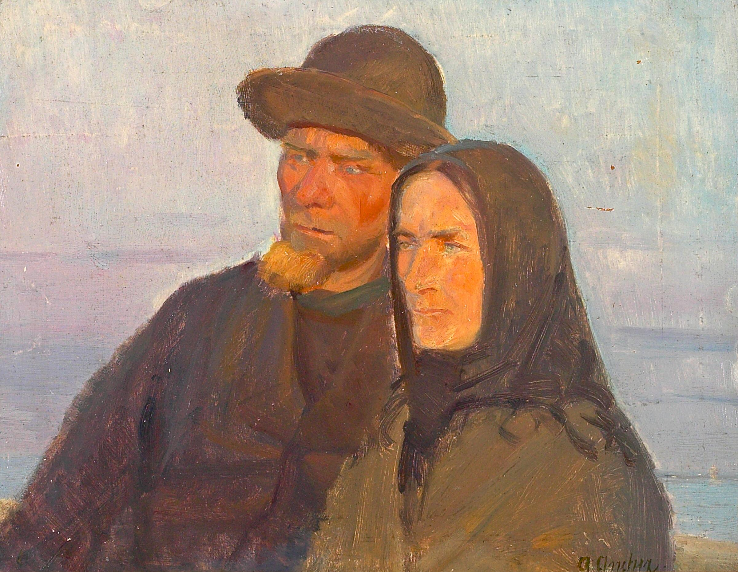Un portrait d’Ole Markstrøm et de sa femme. - Anna Ancher - Alpha Reproduction