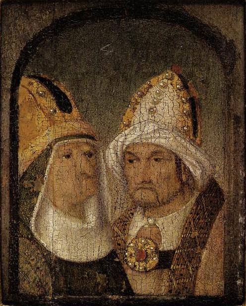Due figure mitrate - Hieronymus Bosch