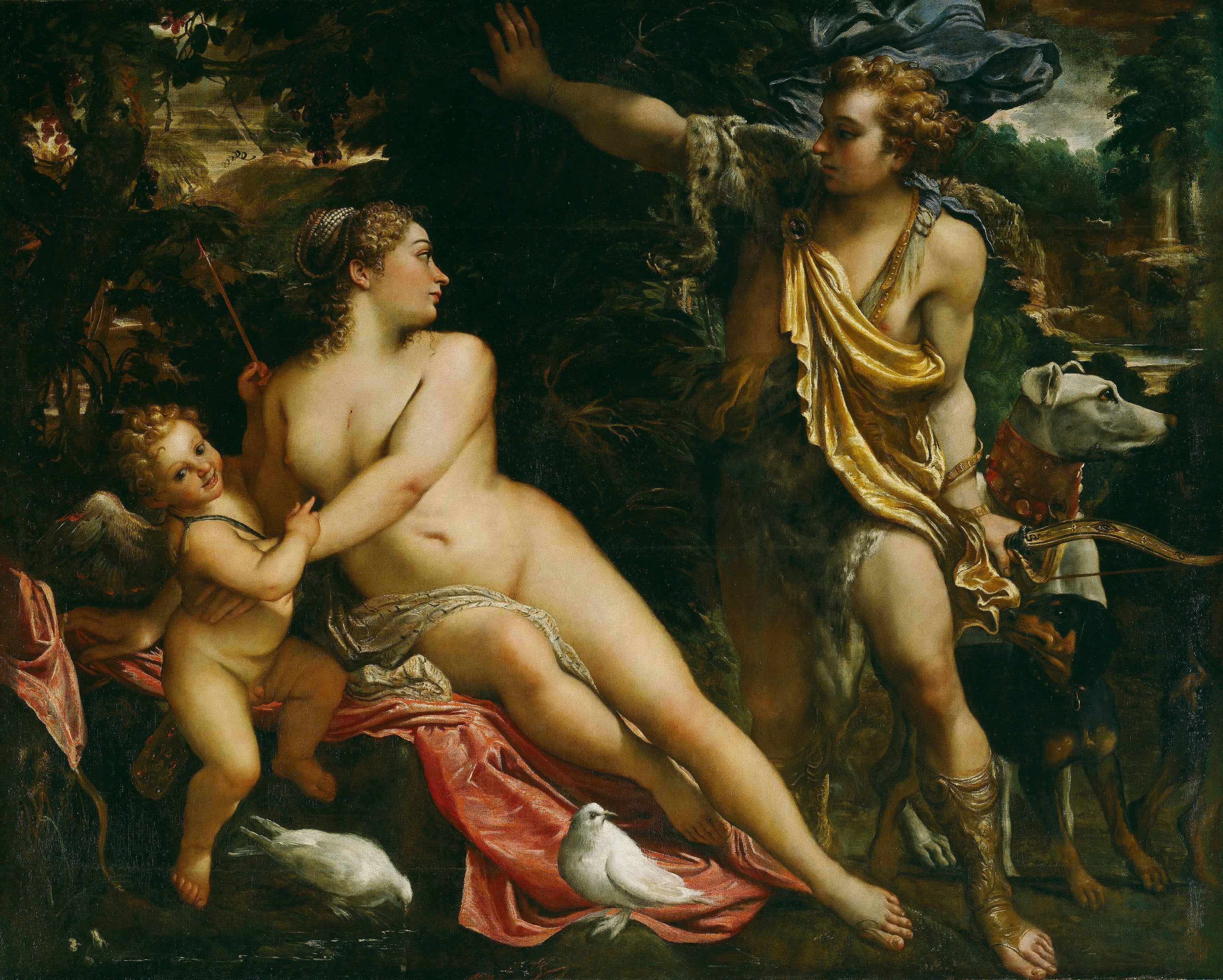 Vénus, Adonis et Cupidon - Annibale Carracci