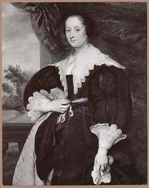 Portrait d’une femme debout devant un paysage - Antoine van Dyck - Alpha Reproduction