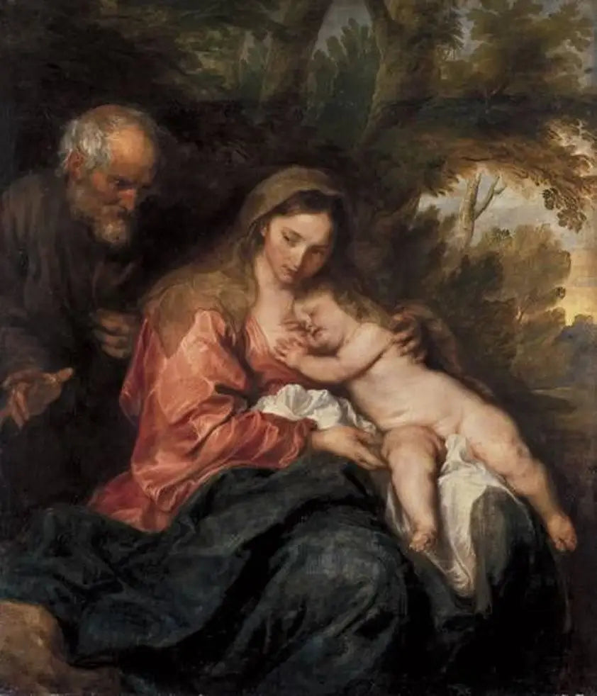 Le Repos pendant la fuite en Égypte - Antoine van Dyck - Alpha Reproduction