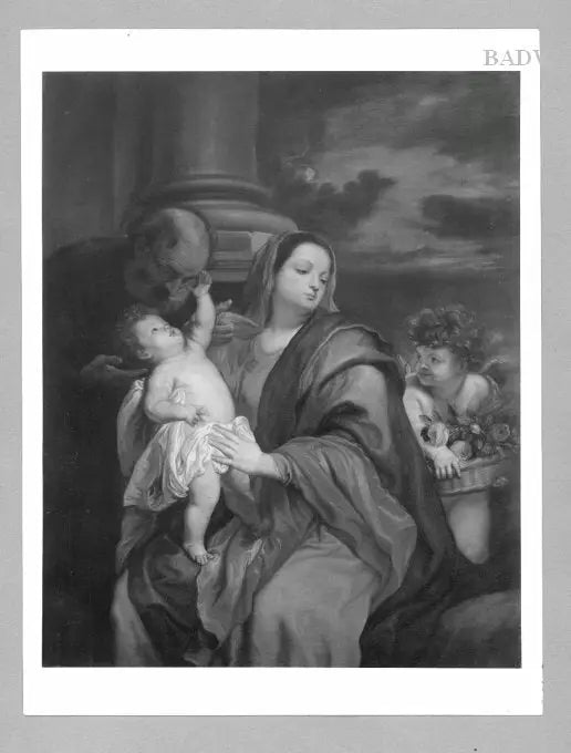 Sainte Famille avec ange et fleurs - Antoine van Dyck - Alpha Reproduction