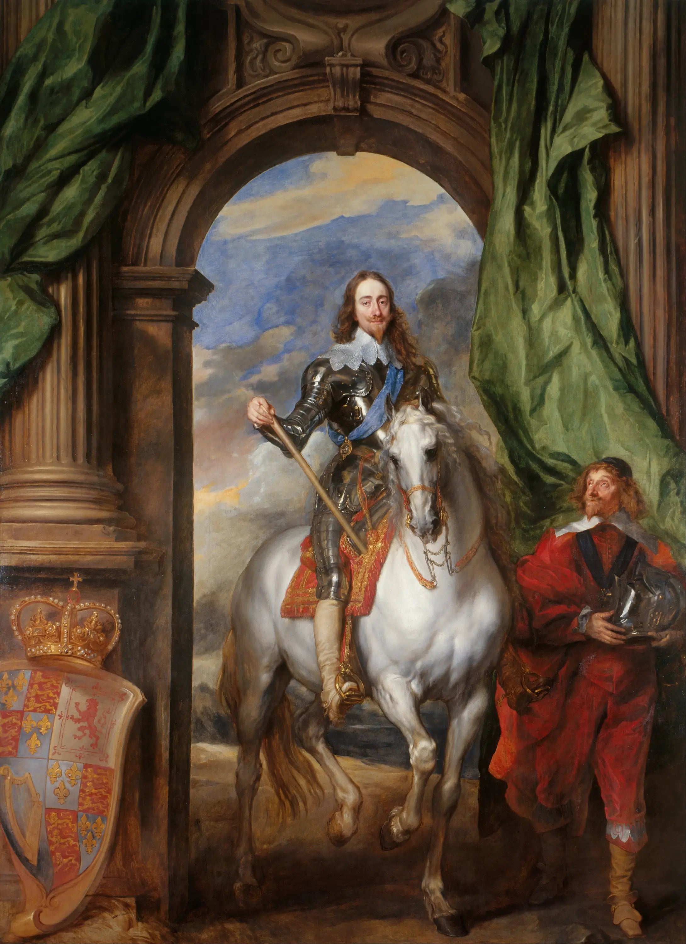 Charles Ier à cheval avec Monsieur de Saint Antoine - Antoine van Dyck - Alpha Reproduction
