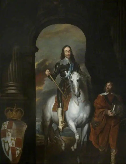 Charles Ier (1600-1649) sur un cheval blanc - Antoine van Dyck - Alpha Reproduction