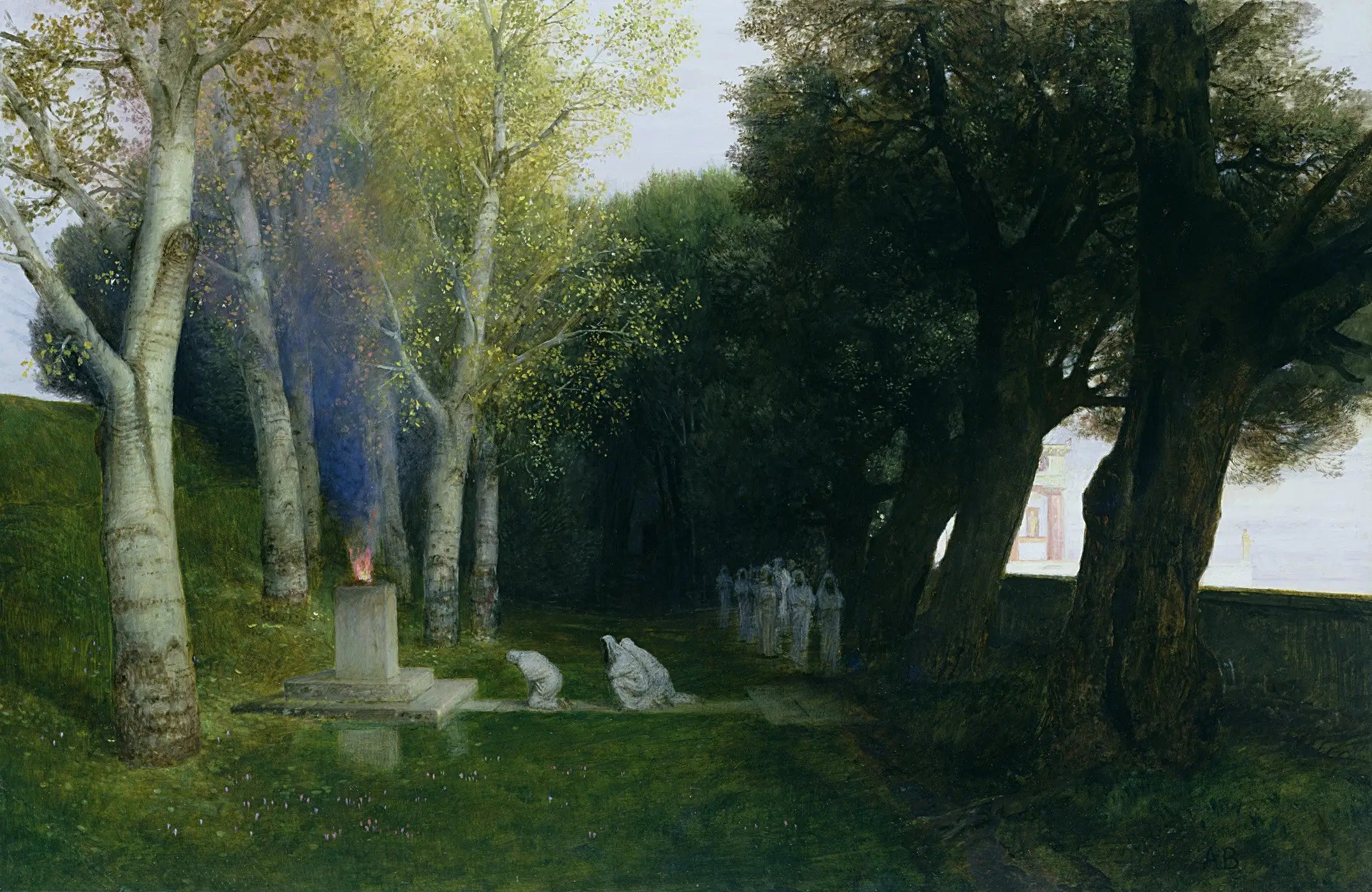 Bosquet sacré (II) - Arnold Böcklin - Alpha Reproduction