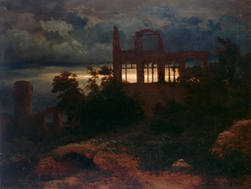 Paesaggio con rovine di castello - Arnold Böcklin