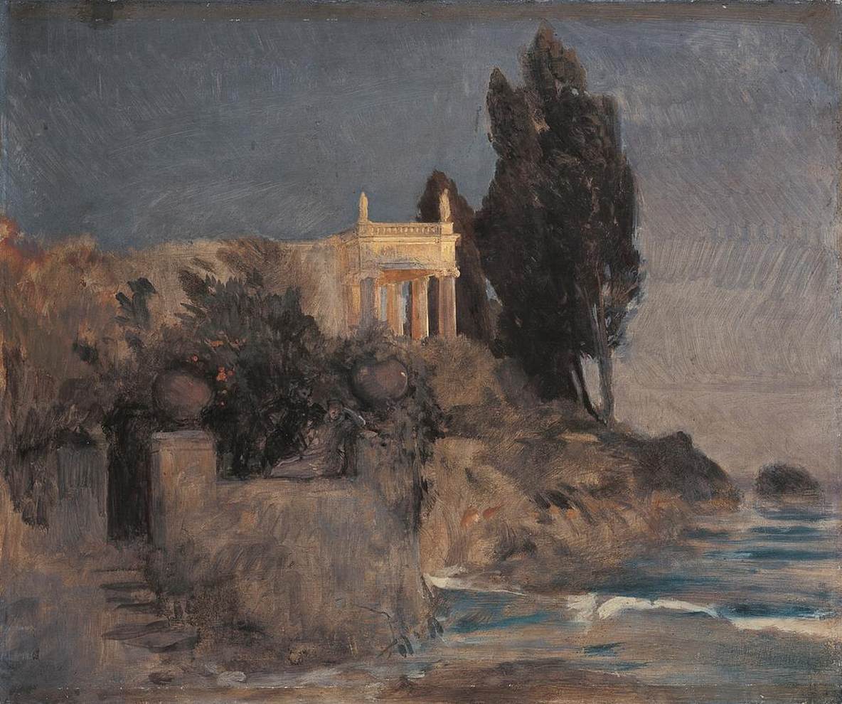 Villa au bord de la mer - Arnold Böcklin