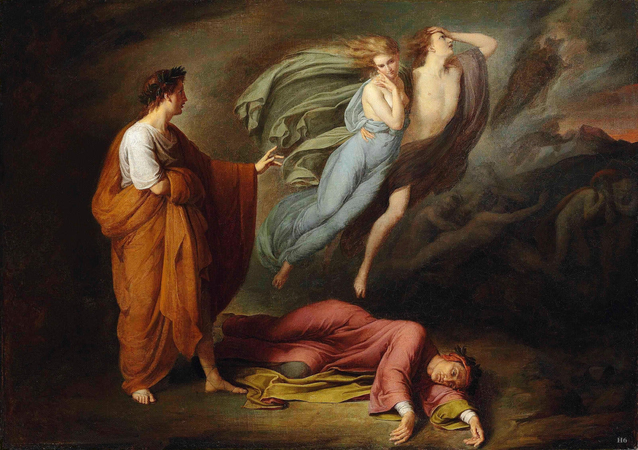 Dante et Virgile avec Paolo et Francesca - Ary Scheffer