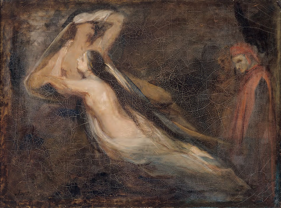 Les ombres de Paolo et Francesca apparaissant à Dante et à Virgile - Ary Scheffer