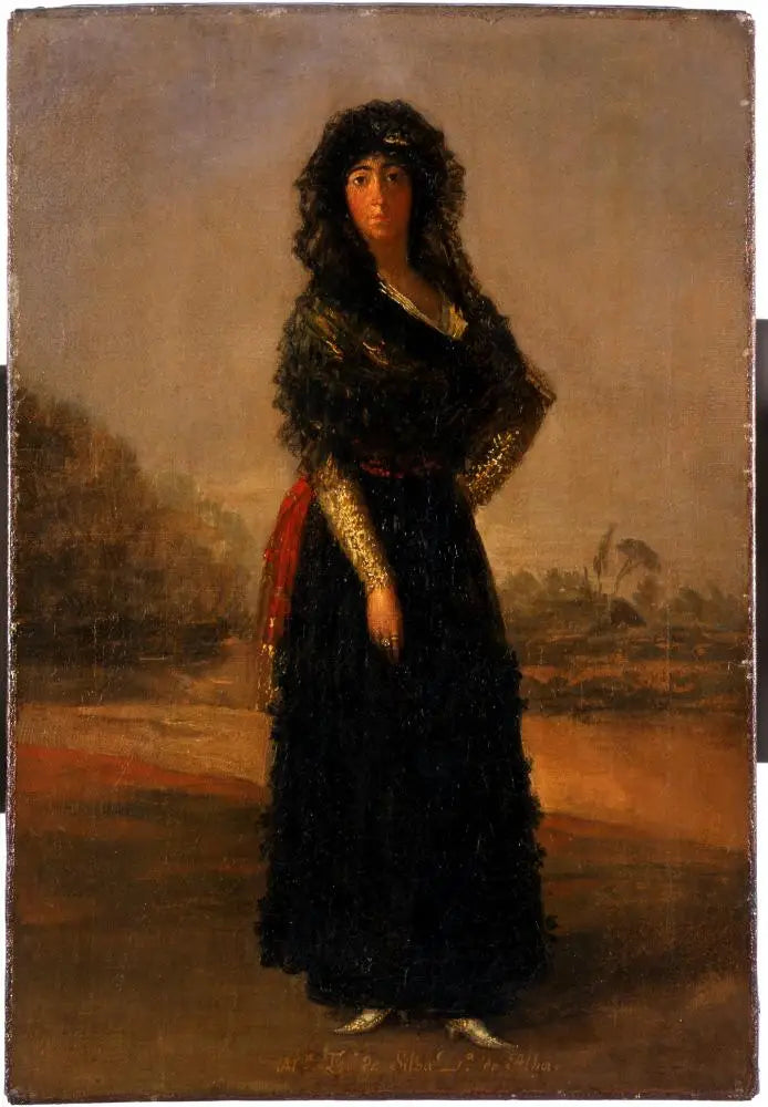 Reproduction du tableau « La duchesse d'Albe, croquis - Francisco de Goya » par Alpha Reproduction en peinture à l’huile
