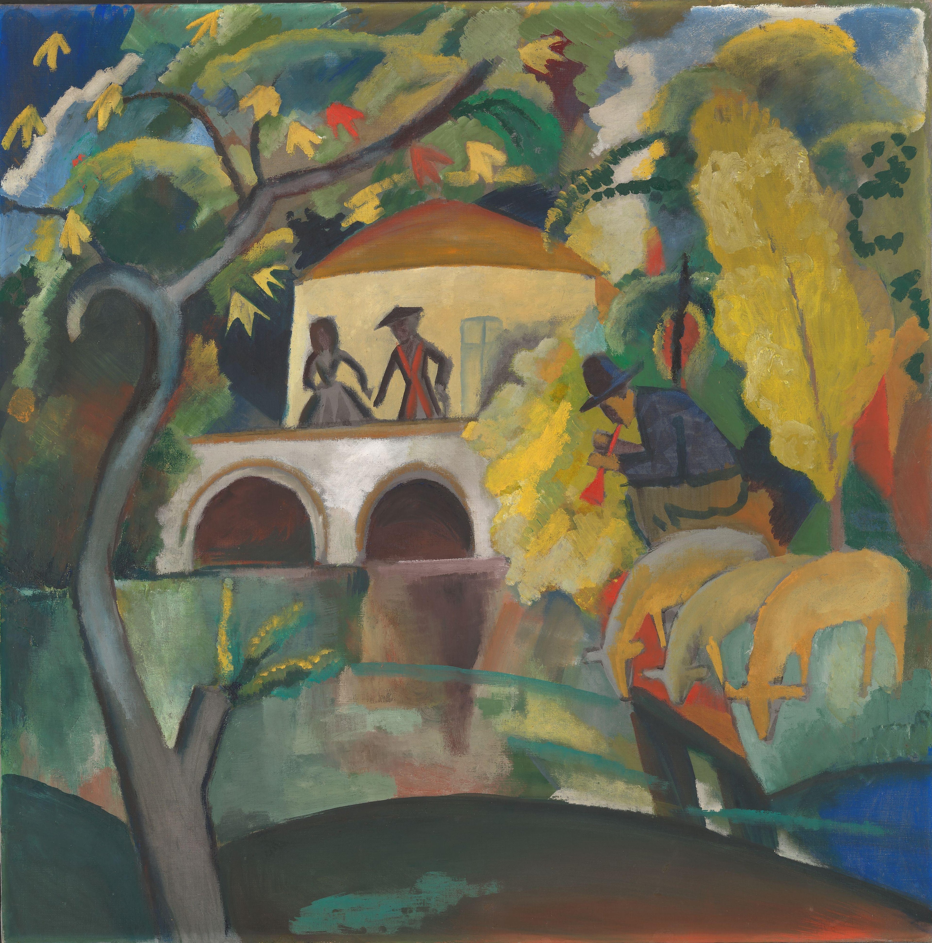 Reproduction du tableau « Rokoko - August Macke » par Alpha Reproduction en peinture à l’huile