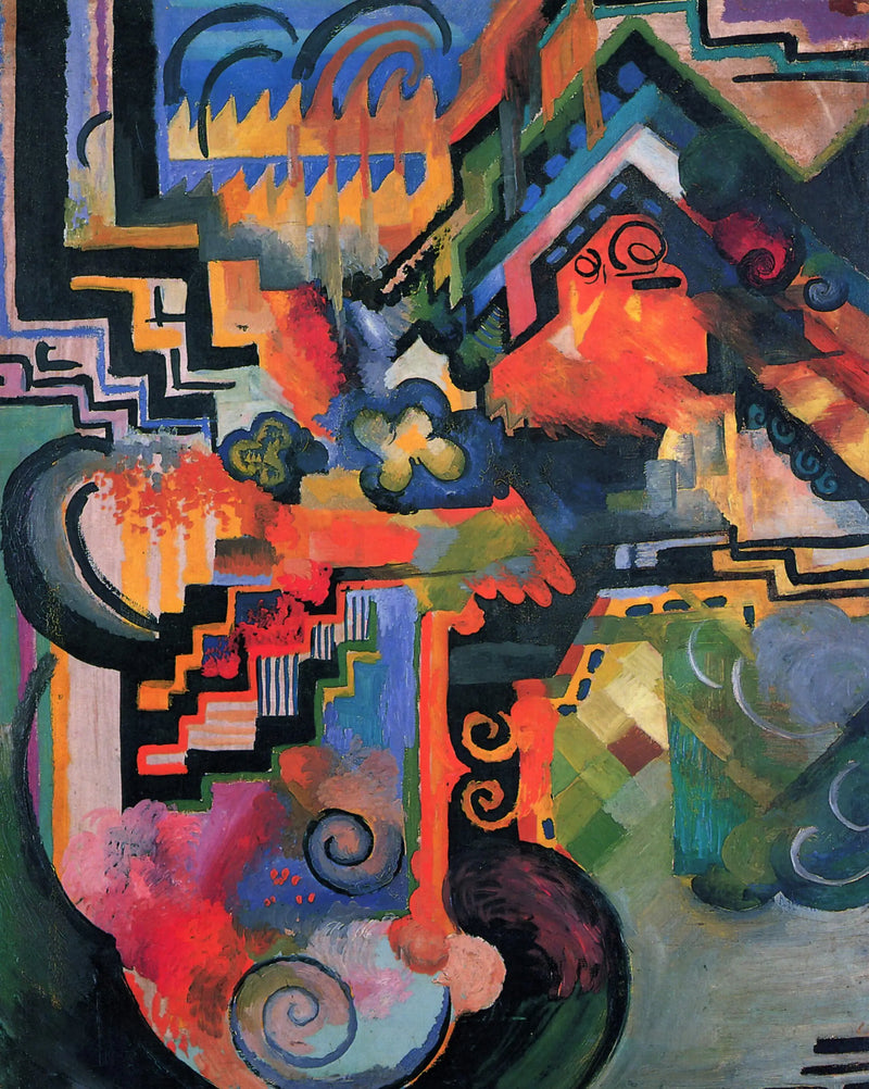 Composizione colorata (Omaggio a Jean-Sébastien Bach) - August Macke