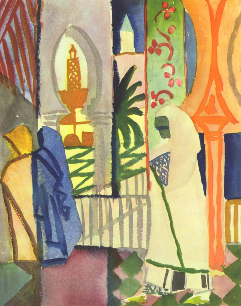 Nella sala del tempio - August Macke